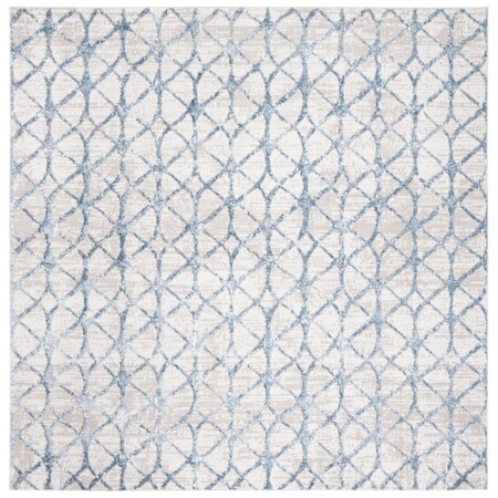 Safavieh 6 ft. 7 in. x 6 ft. 7 in. Amelia Square Power Loomed Area Rug Grey & Blue ALA792F-7SQ